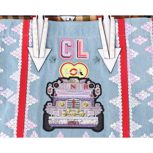 Christian Louboutin Manilacaba Caba Large Tote Motif Embroidered Multicolor - Picture 5 of 10